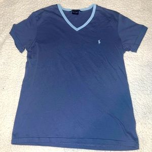 Blue polo shirt womens
